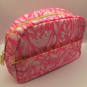 Lilly Pulitzer Rousseau Pink TULIP TO TANGO POUCH Zipped Cosmetic Case NWOT